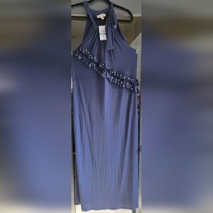 MICHAEL Michael Kors One Shoulder Dress in Deep Blue